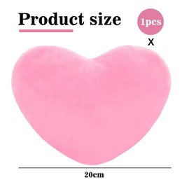 1 Pcs Pink Heart Decorative Pillow, Heart Shaped Cushion for Sofa and Bed, Cute Valentine's Day Gift for Girls, Home Decoration