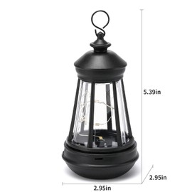 WONDHOME Gnome Solar Lights with Warm White LEDs, Outdoor Hanging Lanterns and Statues, Waterproof, Perfect for Fairy Garden and Patio Decor