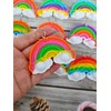 HOZKEAP 100 Packs Bulk Rainbow Push Fidget Bubble Mini Pop