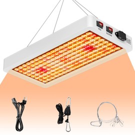 500W LED Full Spectrum Plant Lights AC110V UV IR Indoor Grow Fill Lamp Sunlike Veg/Bloom Modes Seeds Cultivation Lighting Red Blue Potted Flower Succulent Greenhouse Tent Hydroponic with Hook US Plug