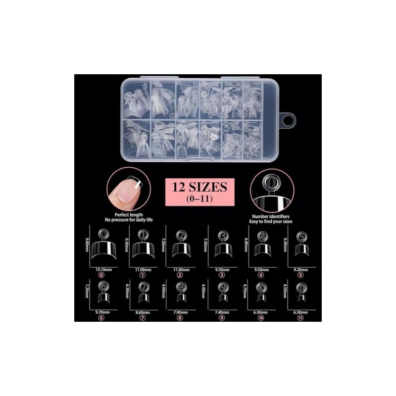 Ultra Soft Gel Tips Puntas De Uñas Extra Cortas 140