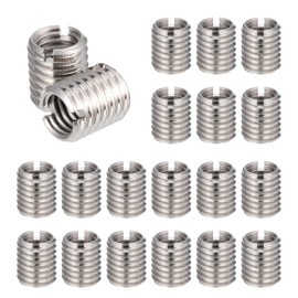 Wjelet 20 Stück Gewindeeinsatz M10 Auf M8, 12mm Edelstahl Gewindehülse, Gewindeadapter Innengewinde Einsätze, Einschraubmutter für Automobilen Dampfturbinen Mechanischen Geräten (M10 x M8)