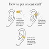 Jenosy Ear Cuff Gold Women's Non Piercing Open Wrap Earrings