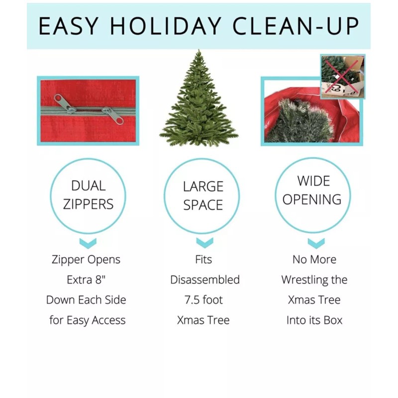 Clutter Armour Christmas Tree Storage Bag Tote Fits 7.5 ft