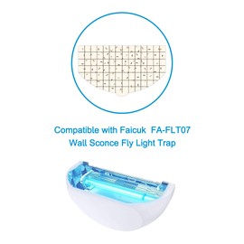 20 Pack Replacement Sticky Board Compatible with Faicuk FA-FLT07 Wall Sconce Fly Light Trap Refill for Capturing Flies, Moths, Gnats, Mosquitos and Other Flying Insects