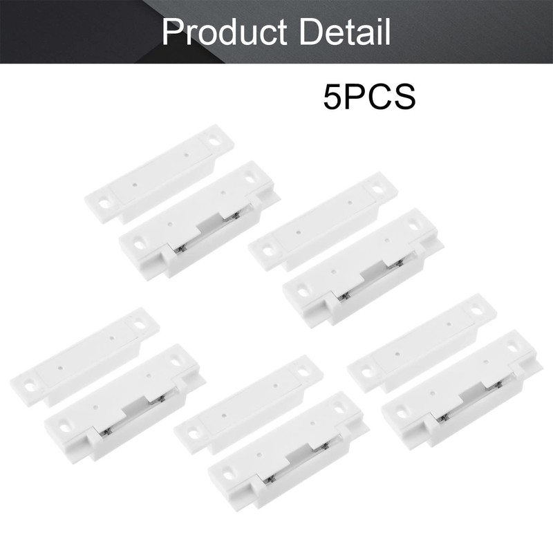 Fielect 5pcs MC-31 Surface Mount Wired N.O. Door Contact Sensor