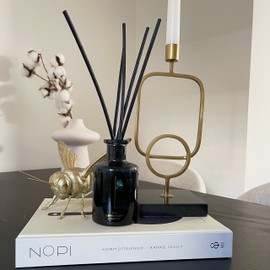 Luxury Reed Diffusers for Home | Aromatherapy Scented | 12 Weeks Long Lasting Fragrance | 5 Thick Natural Rattan Reeds | The Copenhagen Company - Pink Pepper, Patchouli & Musk (150ml)