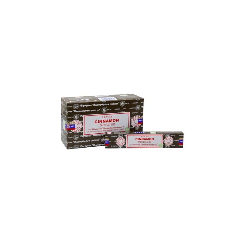 Satya Incense Sticks, 12 Packs x 15g, Cinnamon
