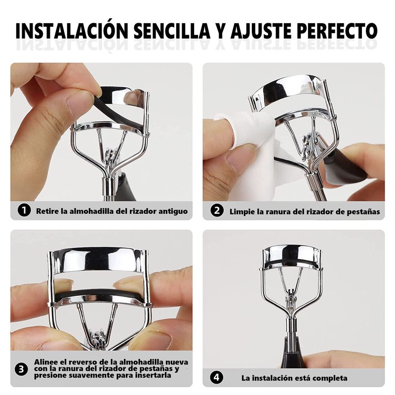 60 Almohadillas para rizador de pestañas, almohadillas de silicona de