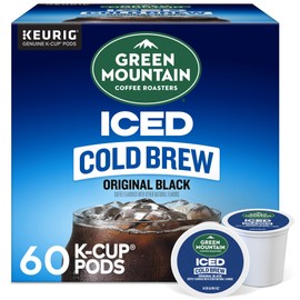 Green Mountain Coffee Roasters Original Black Iced Cold Brew Coffee, Single Serve Keurig K-Cup Pods, 60-Count Box (6 Packs of 10)