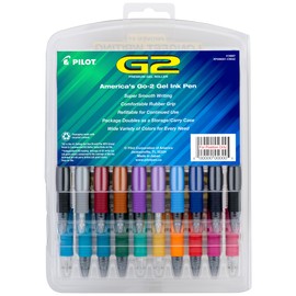Pilot, G2 Premium Gel Roller Pens, Fine Point 0.7 mm, Assorted Colors, Pack of 20