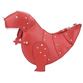 QZUnique Dinosaur Shoulder Bag for Women 3D Animal Novelty Purse Zipper Crossbody Handbag Clutch Messenger Bag for Girl