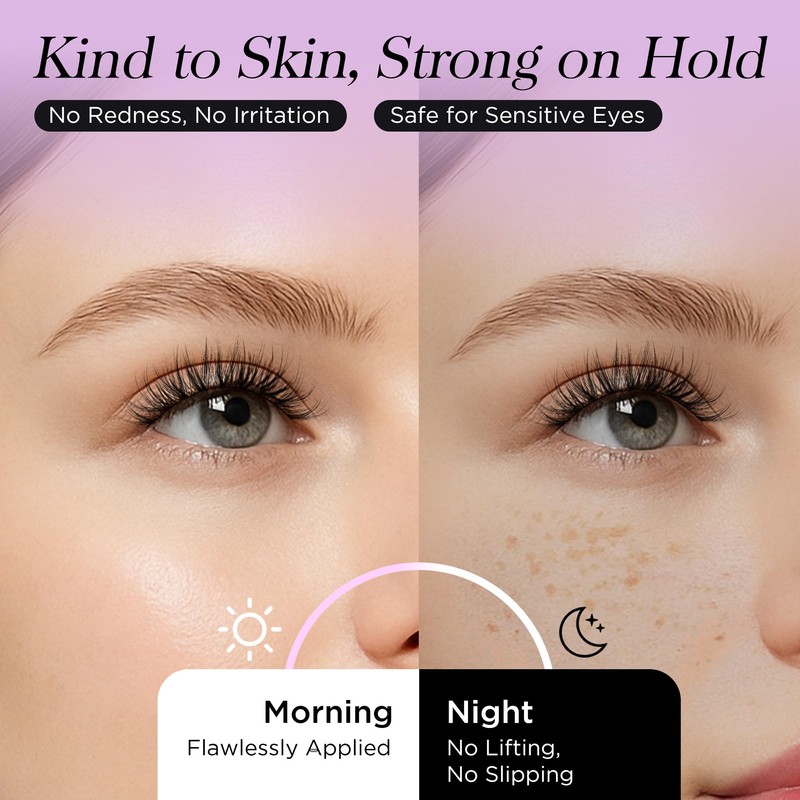 BEYELIAN Self Adhesive Eyelashes No Glue Needed Pre Glued Reusable