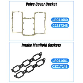 SHSBSCAR Intake Manifold Gasket Set for Land Rover Rover Range 2013-2021/ Sport 2014-2022, LR4 2014-2016 Range Rover VELAR/Discovory/Jaguar LR041681 & LR041680 3.0L SC V6 Petrol Engines