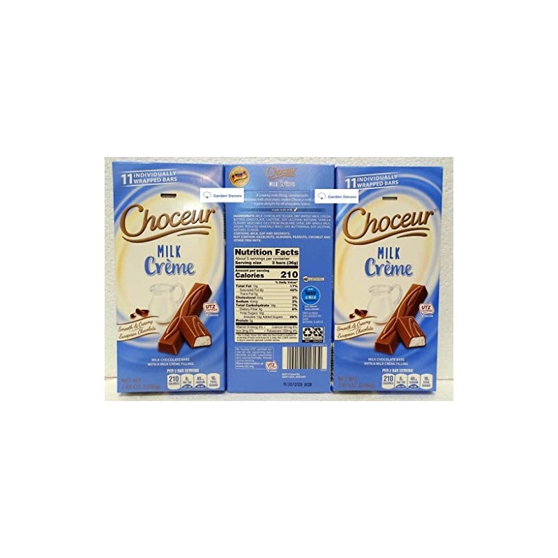 Choceur Milk Crème Smooth Creamy European Chocolate 7.05oz 200g (Three