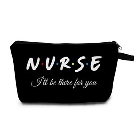 MoCaliduccious Nurse Companion Print Makeup Bag I'll Be There Print Cosmetic Organizer Nurse Gift Bag Nurse's Week Gift for Medical Staff