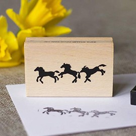 Art Stamps Dancing Horses Animal Stamp,Black