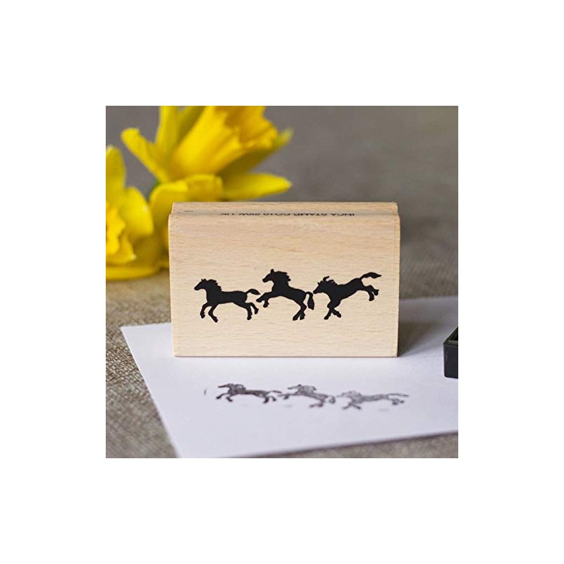 Art Stamps Dancing Horses Animal Stamp,Black