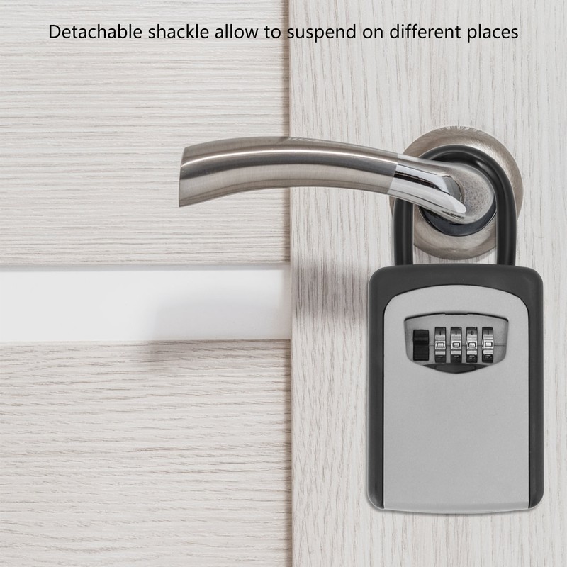 Key Lock Box Large Capacity Wall Mounted Resettable 4 Digit