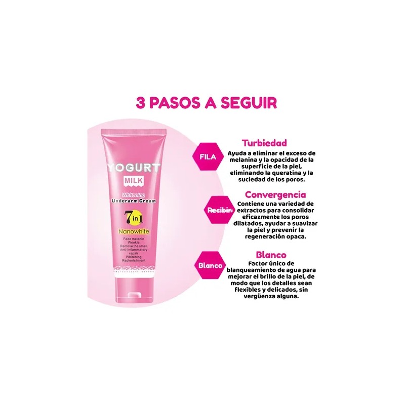 Crema Leche Yogurt Aclaradora Manchas Zona Íntima Y Codos