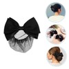 WOONEKY 4pcs Bun Holders with Bowknot Design Soft Mesh Hair