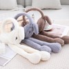 Winter rabbit thermal insulation items, moving earplugs for children kids brown