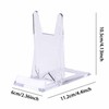 FIBOUND 12-Pack Adjustable Acrylic Display Easels - Multi-Purpose Clear Plastic