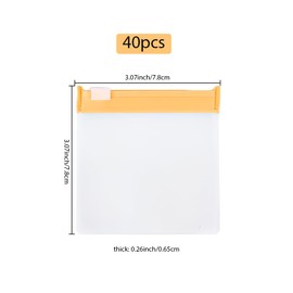 SOFPLATE 40Pcs 3 x 3 Inch Self Sealing Jewellery Bags Pill Pouches Bag Anti Tarnish Jewellery Pouch with Slide Lock Small Transparent Travel Pills Organizer for Packing Earrings Rings Necklaces Orange