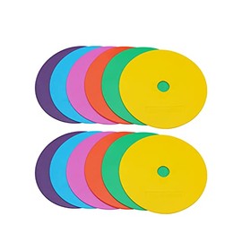 Eco Walker 6inch Non-Skid Flat Cone Spot Markers for Sports Speed Agility Training 12pcs