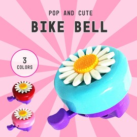 JVILEX Bicycle Bell Cute Kids Bicycle Toy Small Accessory Flower Pattern Kids (Blue)