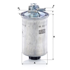 Original MANN-FILTER Fuel filter WK 842/12 X – Fuel filter set with gasket / gasket set – For Passenger Cars