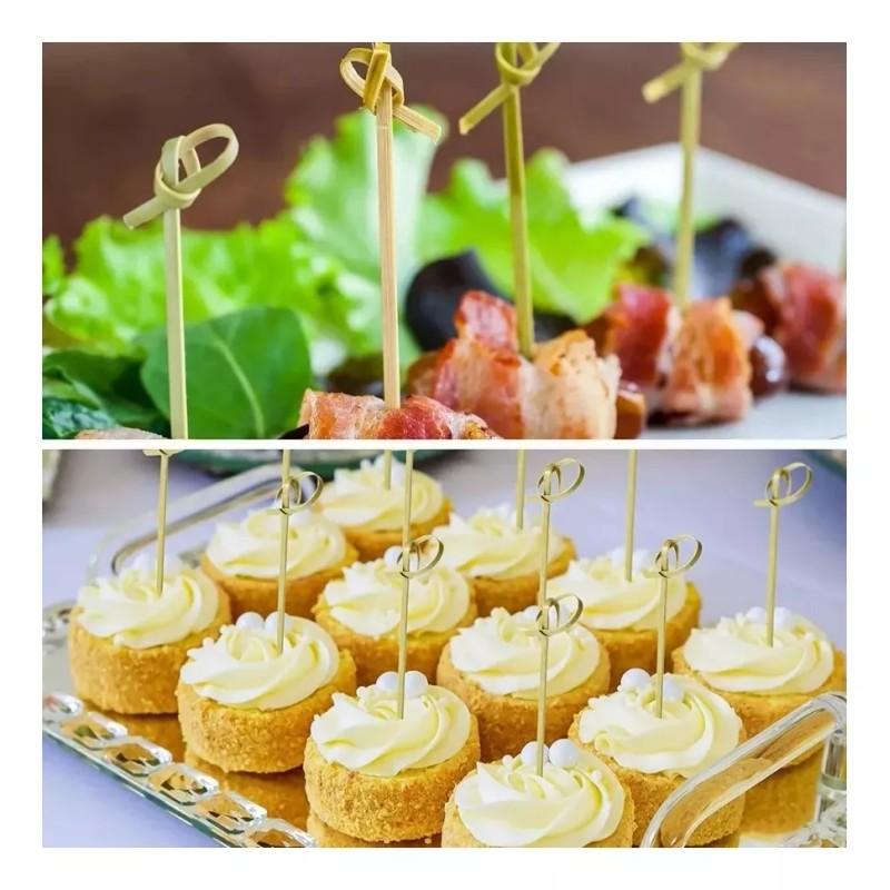 Hugo Palillo Bambu Bocadillo Chef Catering Brocheta 6.5 9 12