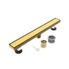 YEFU Gold Linear Shower Drain for Bathroom: 32 Inch Shower