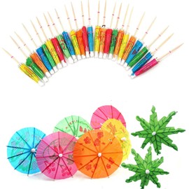 Spldsun 120 Sticks Cocktail Umbrellas Paper, Colourful Paper, Cocktail Umbrellas, Hibiscus Cocktail Umbrellas, for Parties, Garden Party, Beach Party, Birthday, Theme Party, Carnival