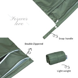 ALVABABY - 2 bolsas impermeables para secado húmedo, reutilizables con dos bolsillos con cierre, pañal de tela para bebé, viajes, playa, piscina, guardería, artículos de bebé sucios, bolsa de yoga y