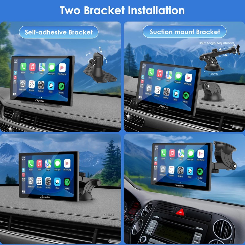 2025 CARPURIDE 9 Inch Car Play Screen for Car, Compatible