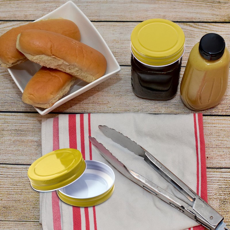 Kichvoe 12pcs Mason Jar Lids Jars Wide Mouth Lids Reusable