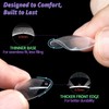 ZIFUTON Short Almond Nail Tips, 288Pcs Half Matte Clear Soft