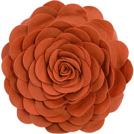 Fennco Styles Eva's Flower Garden Decorative Throw Pillow Cover 16" Round - Terracotta Floral Accent Pillow Case for Home, Couch, Bed, Living Room, Holiday and Office Décor