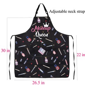 ENSIANTH Makeup Aprons for Women with Pockets - Beauty Salon Aprons - Makeup Lover Gifts - Esthetician Gift