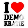 Spreadshirt I Love Democracy Heart Stickers 10 x 10 cm