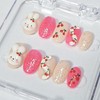 Cherry Rabbit Handmade Nail Tips - Short Coffin / 체리