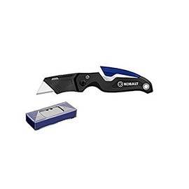 Kobalt Folding Lock-Back Utility Knife with 10 Stainless Steel Blades