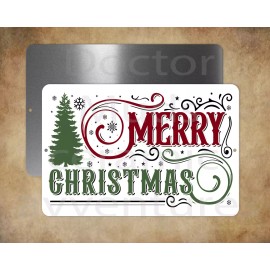 Unbranded MERRY CHRISTMAS   8 x 12" metal sign Made in USA