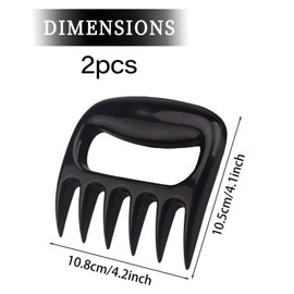 ZAMXHUG Pulled Pork Claws - 2 Pieces Solid Plastic Grip Back, High-Quality Pulled Pork Forks, Effective Chicken Shredder Turkey Baster Gadgets, Dishwasher Safe Pellet Pork Claws