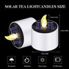 Solar Tea Lights,6PCS Waterproof Solar Power Tealights Outdoor,Flameless Flickering LED