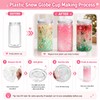 YOUKE OLA 20 Pack Acrylic Snowglobe Tumbler Pre-Drilled Double Wall