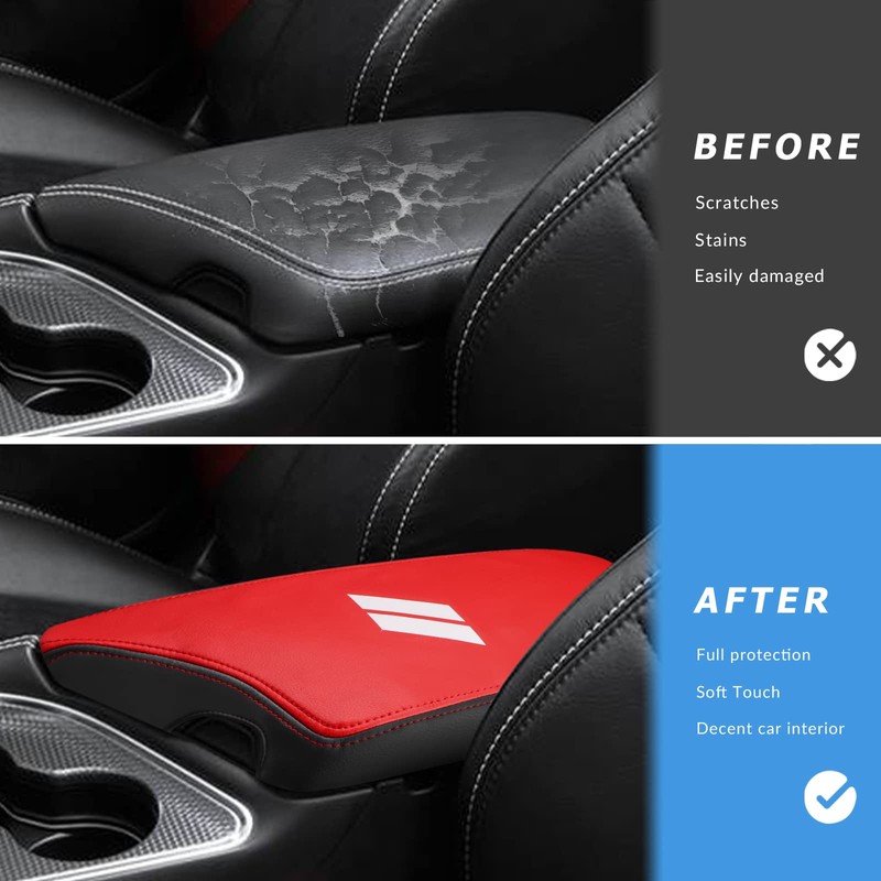 INTGET Car Center Console Armrest Cover for Dodge Challenger Accessories