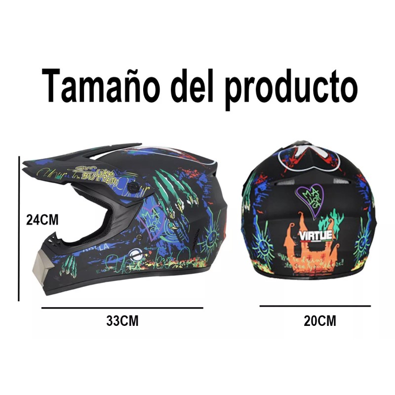 DIUNASENGCH Casco De Motocross Certificado + Regalo