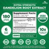 Zazzee USDA Organic Dandelion Root 10:1 Extract, 180 Capsules, 6
